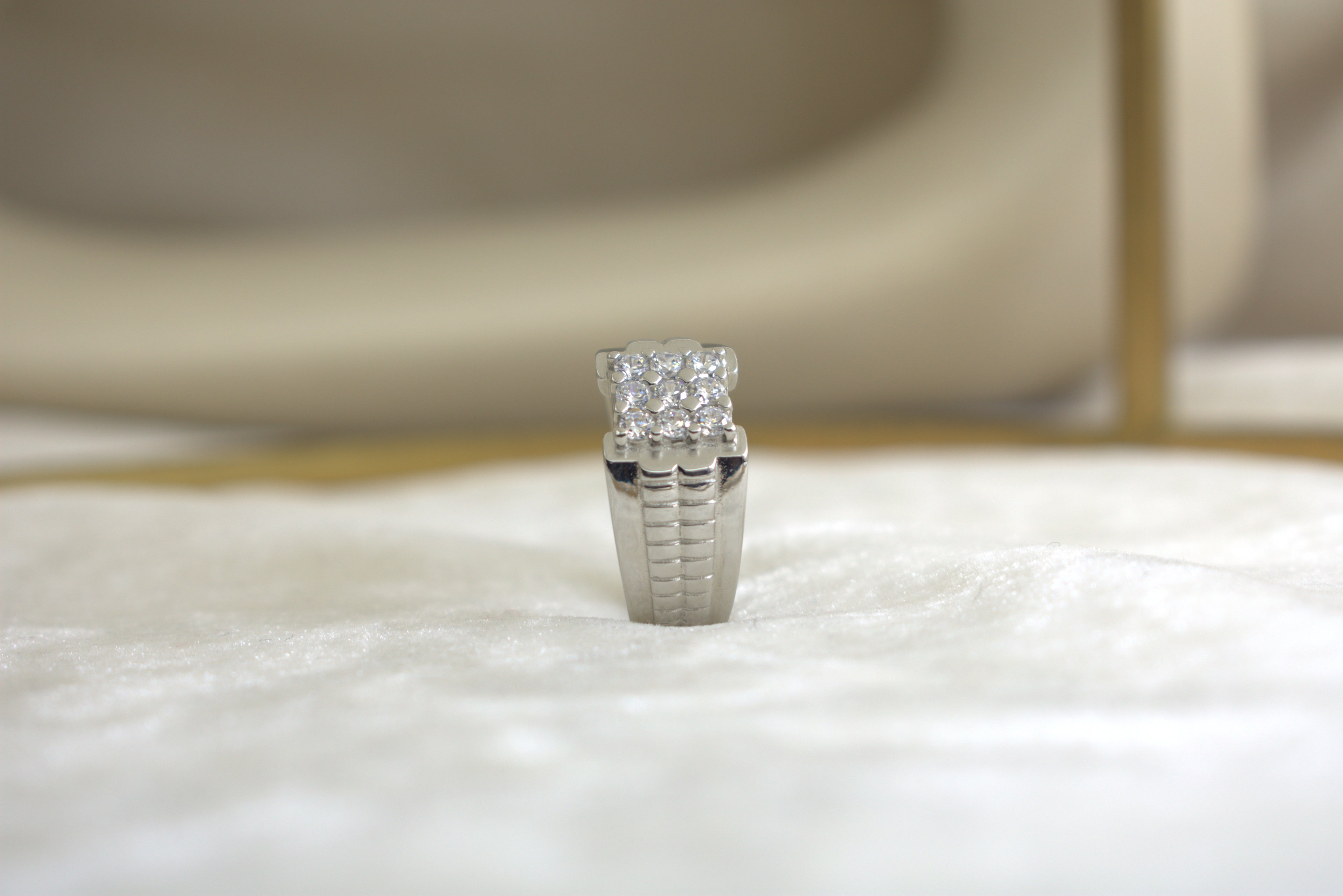 Frosted Halo Ring