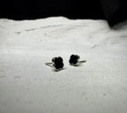 Onyx Clover Stud Earrings