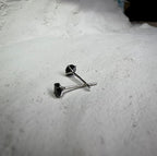 Noir Classic Round Stud Earrings